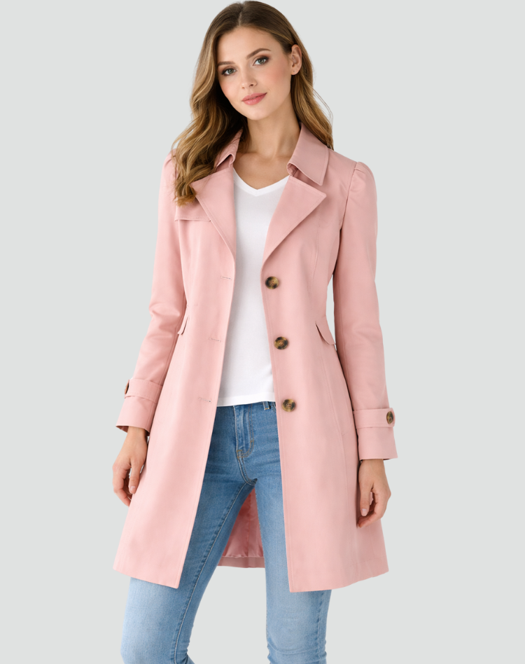 Lichte trenchcoat dames, getailleerd - foto 6