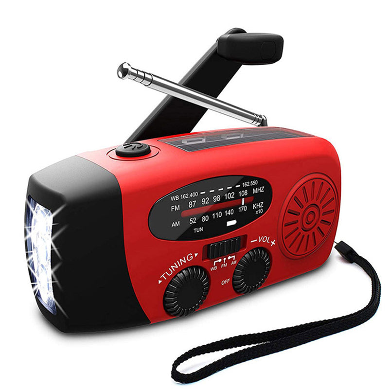 Noodradio met slinger, zonnepaneel, zaklamp en powerbank - foto 3