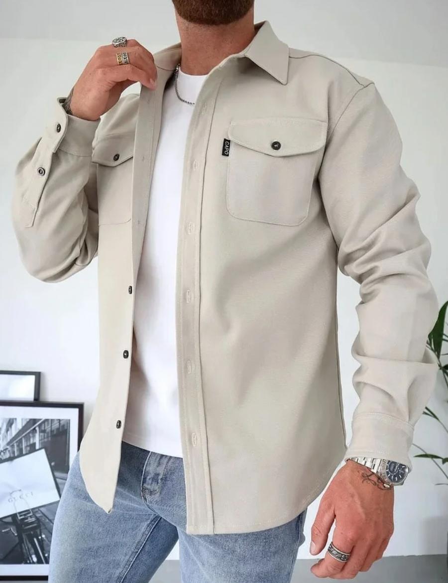 Overshirt heren met borstzakken - foto 5