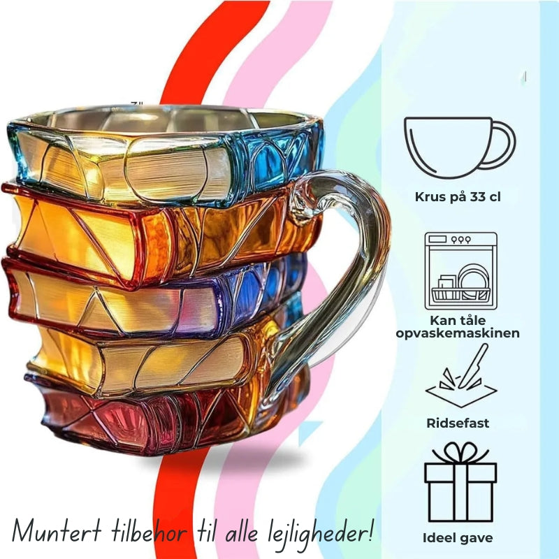 Koffiemok in boekenvorm, 3D beschilderd - foto 4
