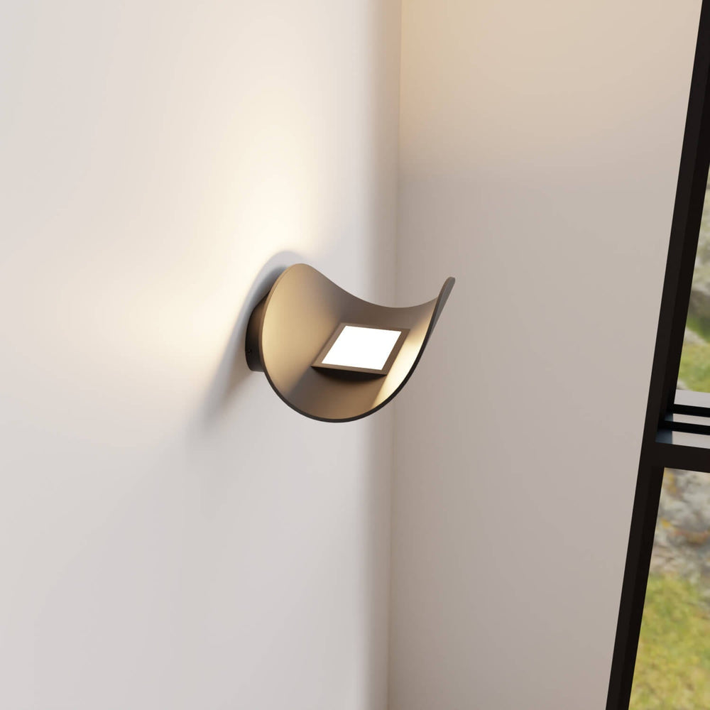 Halfronde LED wandlamp met indirect licht - foto 3
