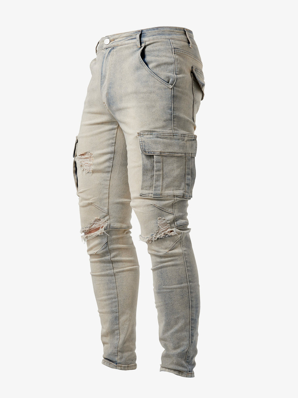 Cargo jeans heren met stretch, slim fit - foto 3