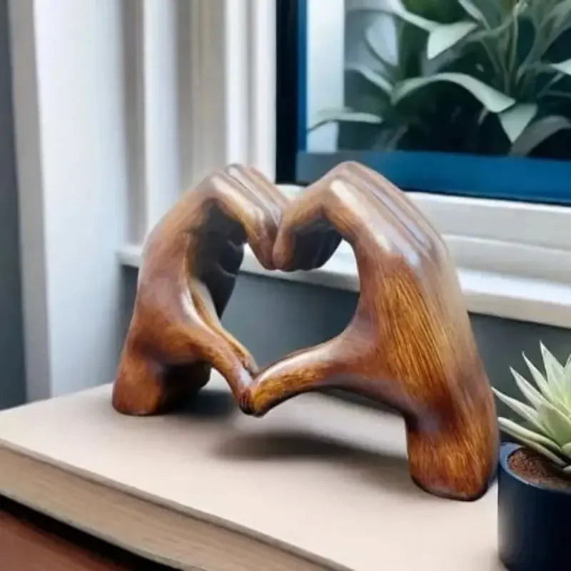 Houten hart decoratie, naturel - foto 3