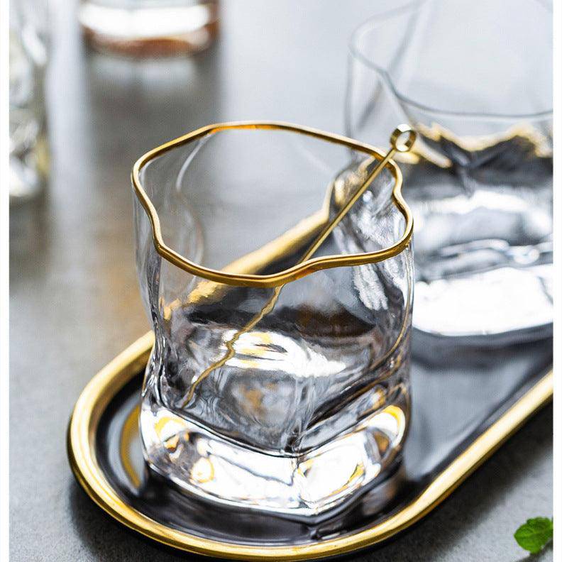 Kristallen whiskyglas met goudaccent - foto 8