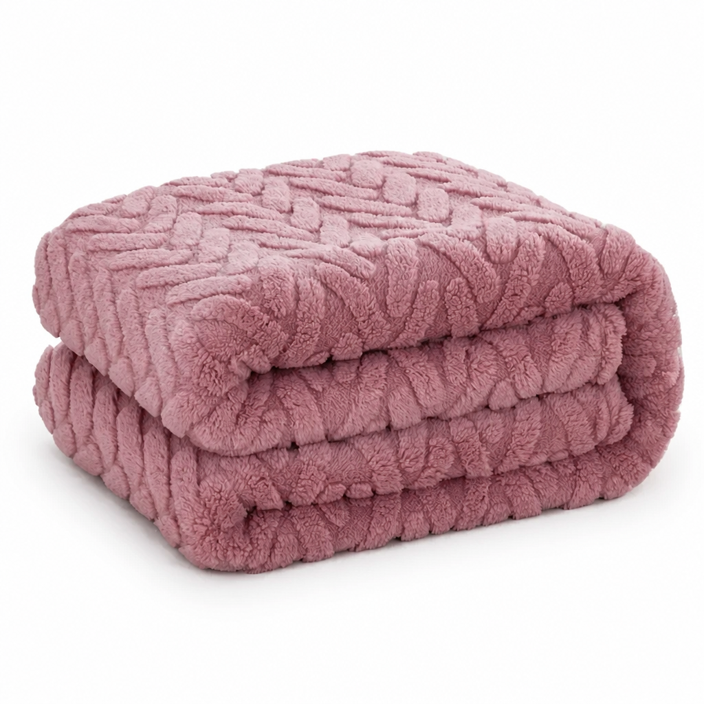 Dubbelzijdige jacquard- en Shu-katoenen fleecedeken