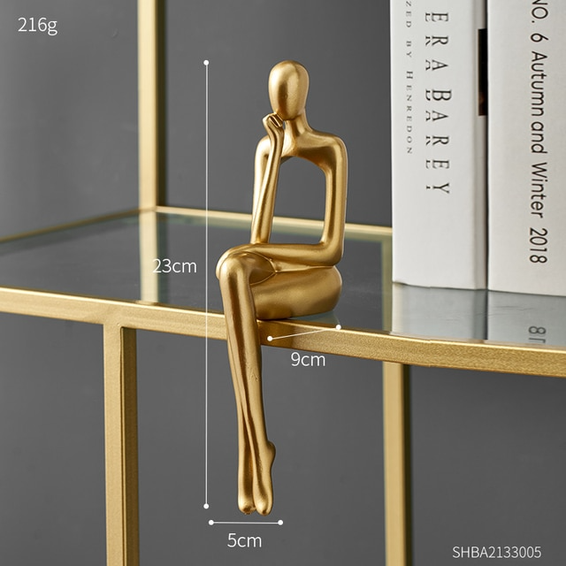 Zittend beeldje abstract figuur - foto 5
