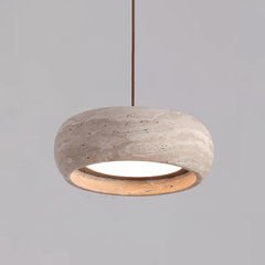 Travertijn hanglamp rond met LED, dimbaar - foto 14