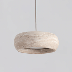 Travertijn hanglamp rond met LED, dimbaar - foto 11