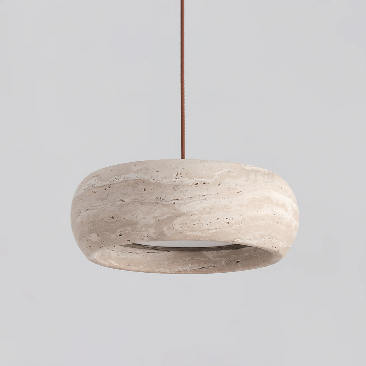 Travertijn hanglamp rond met LED, dimbaar - foto 11