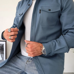 Overshirt heren met borstzakken - foto 3