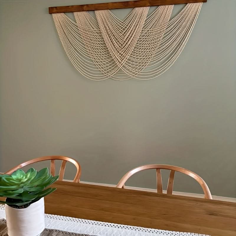 Macramé wandkleed van katoen - foto 5