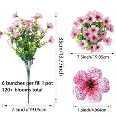 Kunstbloemen kleurvast voor binnen en buiten, 120 tot 480 stuks - foto 4