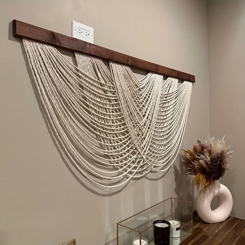 Macramé wandkleed van katoen - foto 3