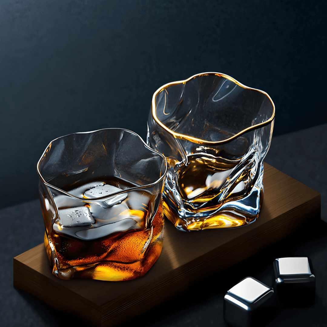 Kristallen whiskyglas met goudaccent - foto 2