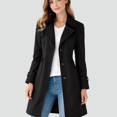 Lichte trenchcoat dames, getailleerd - foto 4