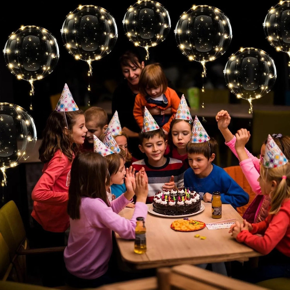 Lichtgevende ballonnen 45 cm, set van 10 met lichtsnoer - foto 2