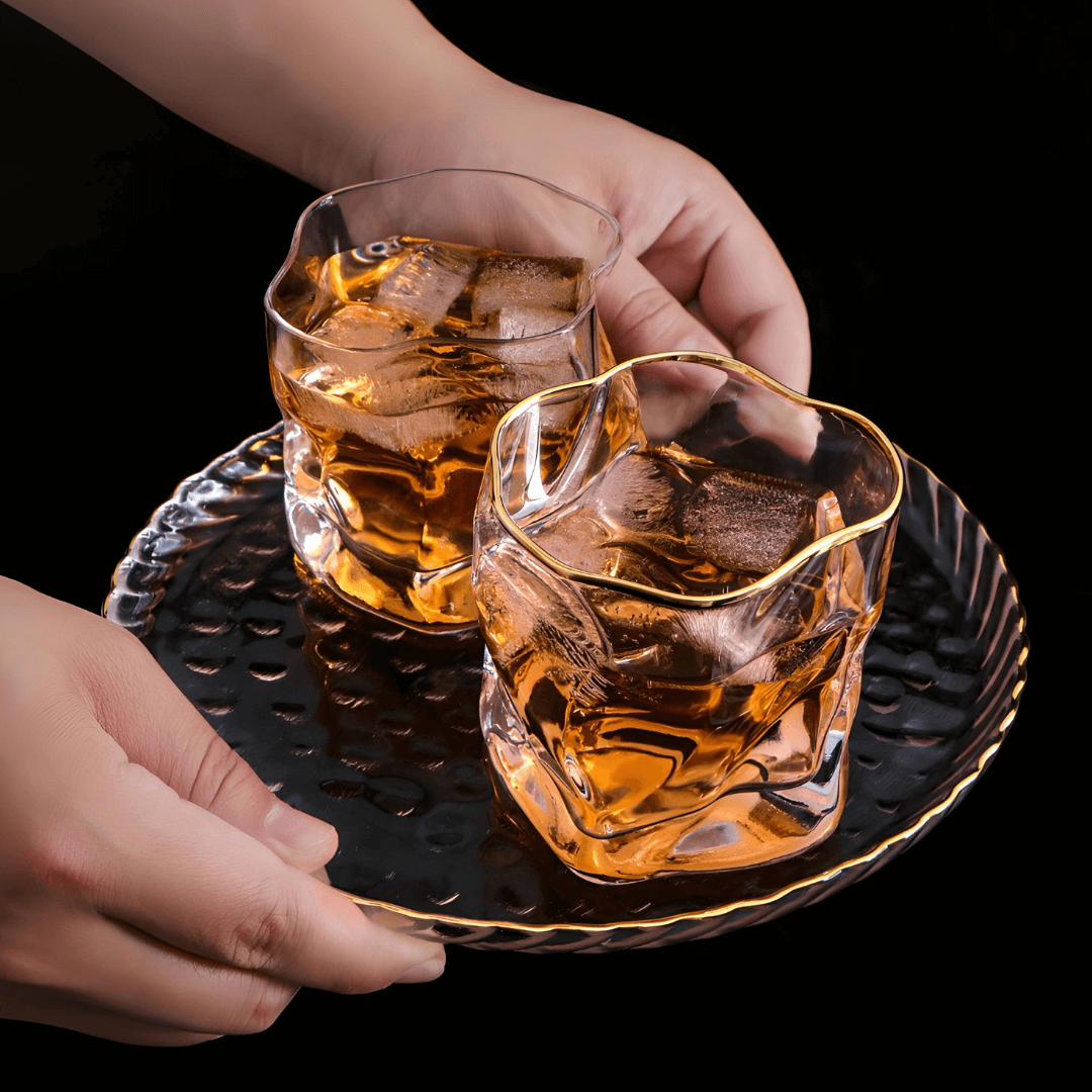 Kristallen whiskyglas met goudaccent - foto 14