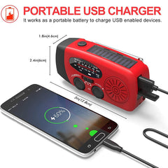Noodradio met slinger, zonnepaneel, zaklamp en powerbank - foto 6