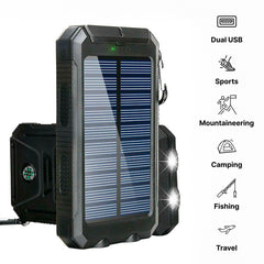Solar powerbank 20000 mAh, spatwaterbestendig - foto 3
