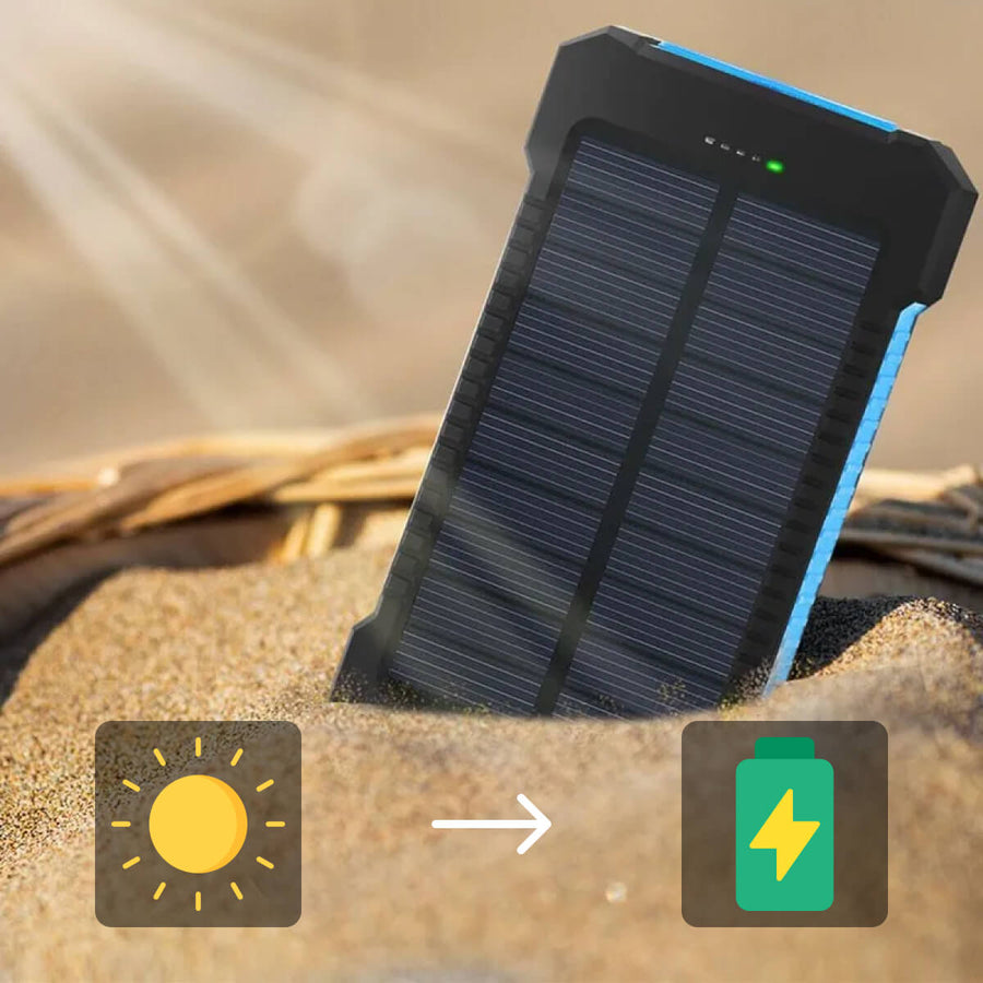 Solar powerbank 20000 mAh, spatwaterbestendig - foto 6