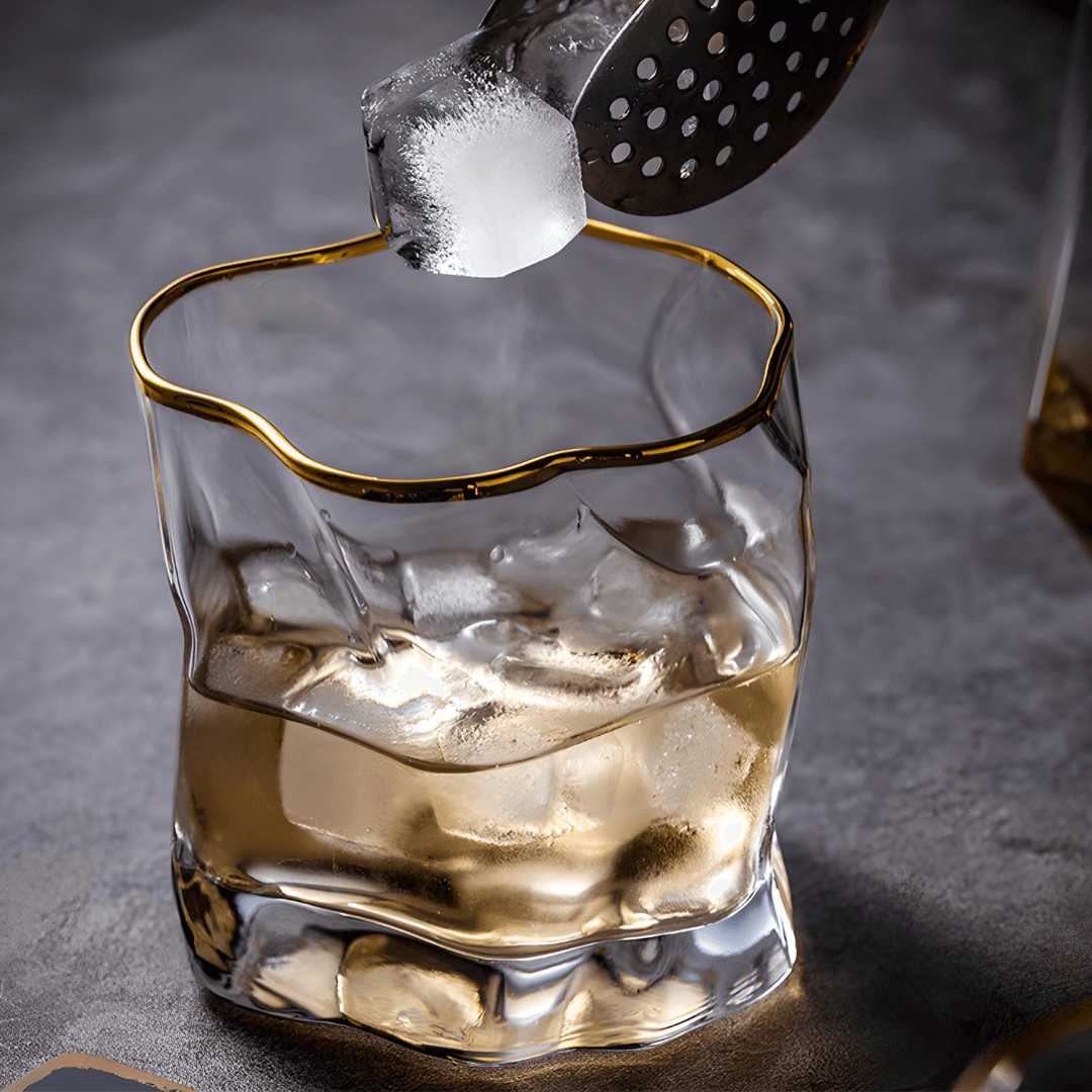 Kristallen whiskyglas met goudaccent - foto 13