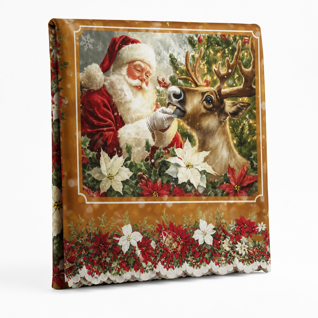 Feestelijk, machinaal geborduurd polyester tafelkleed (rond en rechthoekig)