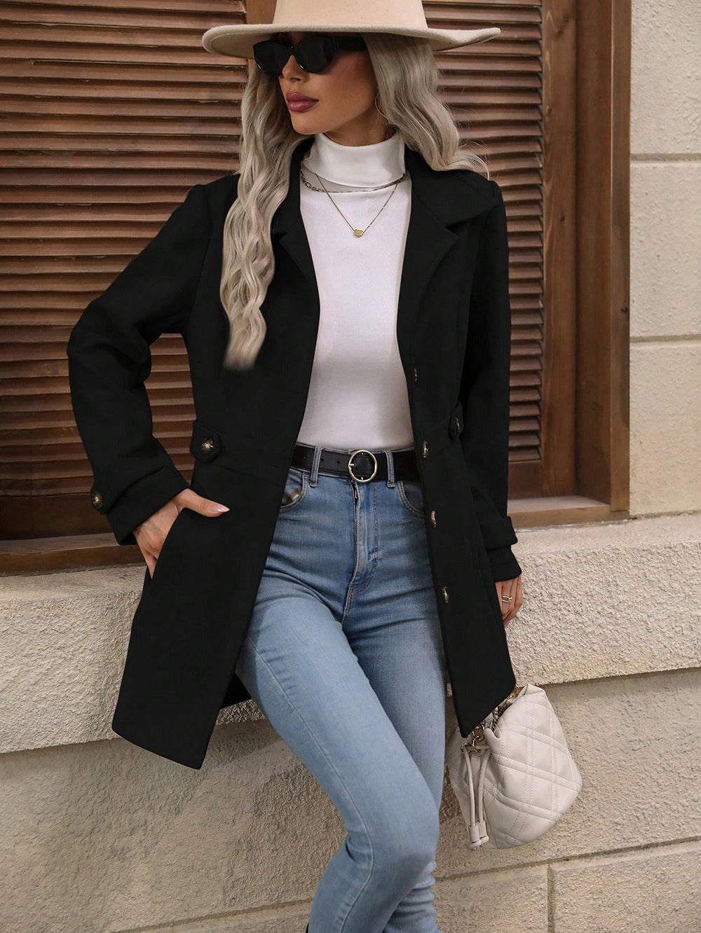Trenchcoat dames met ceintuur - foto 7