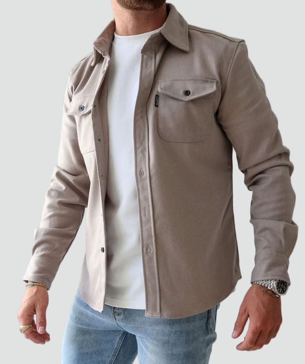 Heren overshirt met twee borstzakken