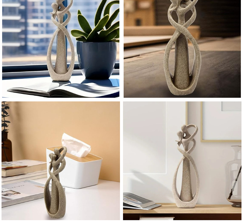 Beeldje omhelzing, abstract - foto 6