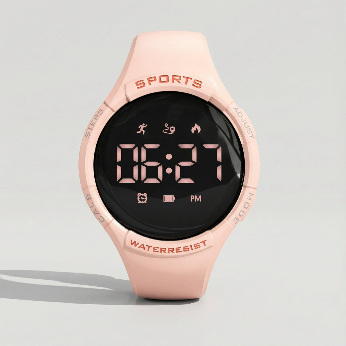 Kindersmartwatch in vijf kleuren naast elkaar