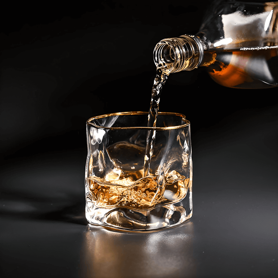 Kristallen whiskyglas met goudaccent - foto 7