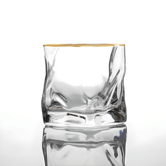 Kristallen whiskyglas met goudaccent - foto 6
