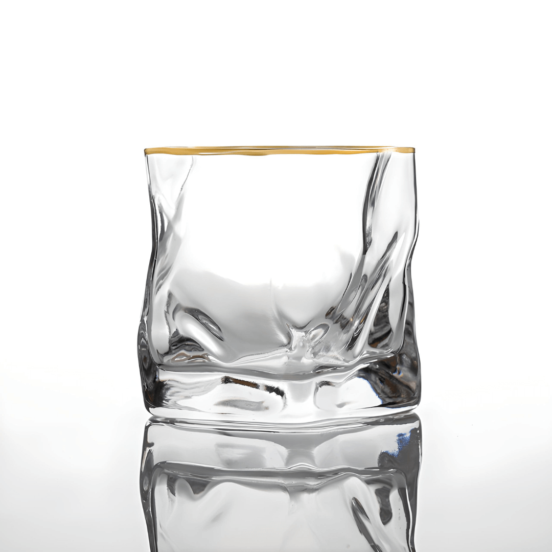 Kristallen whiskyglas met goudaccent - foto 6