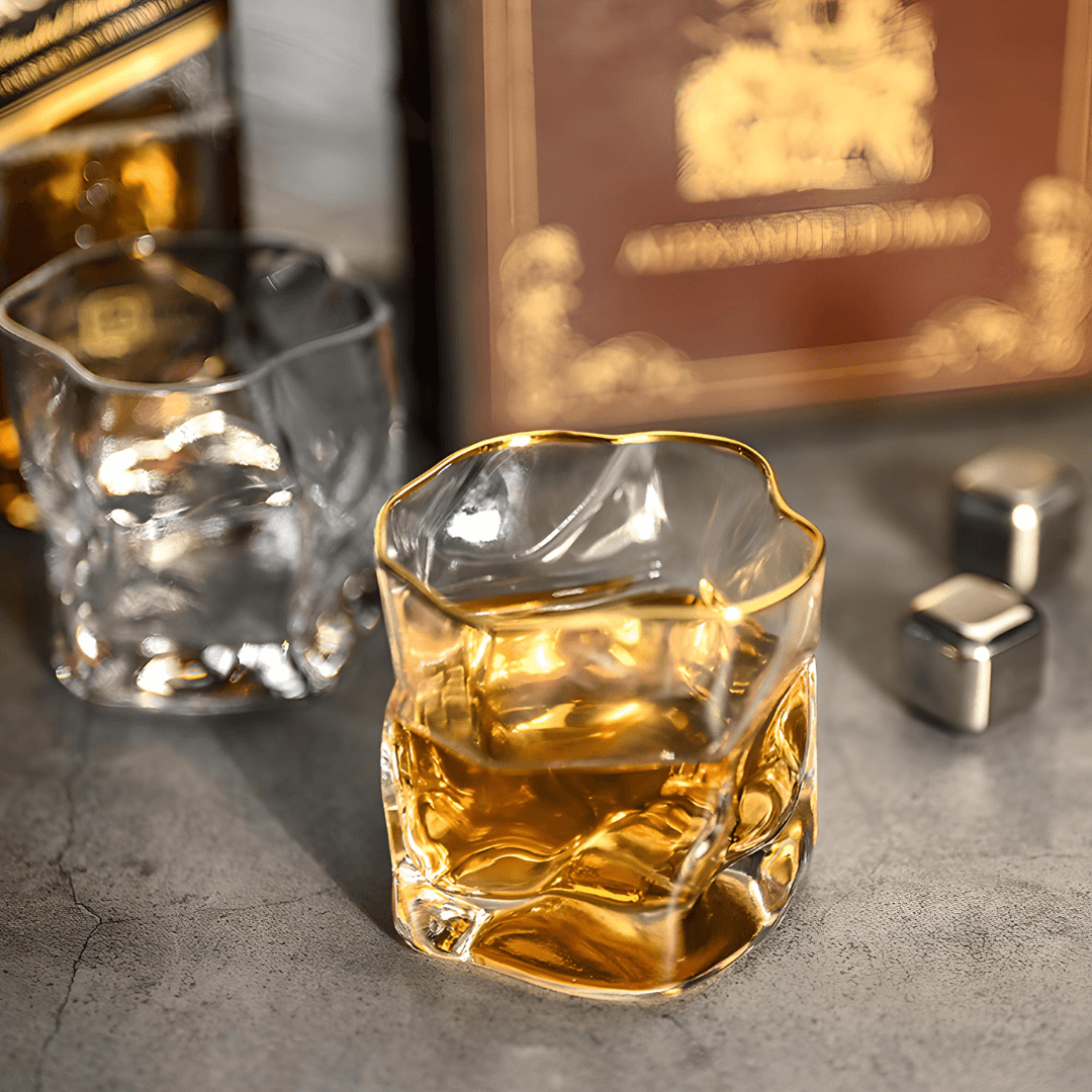 Kristallen whiskyglas met goudaccent - foto 11