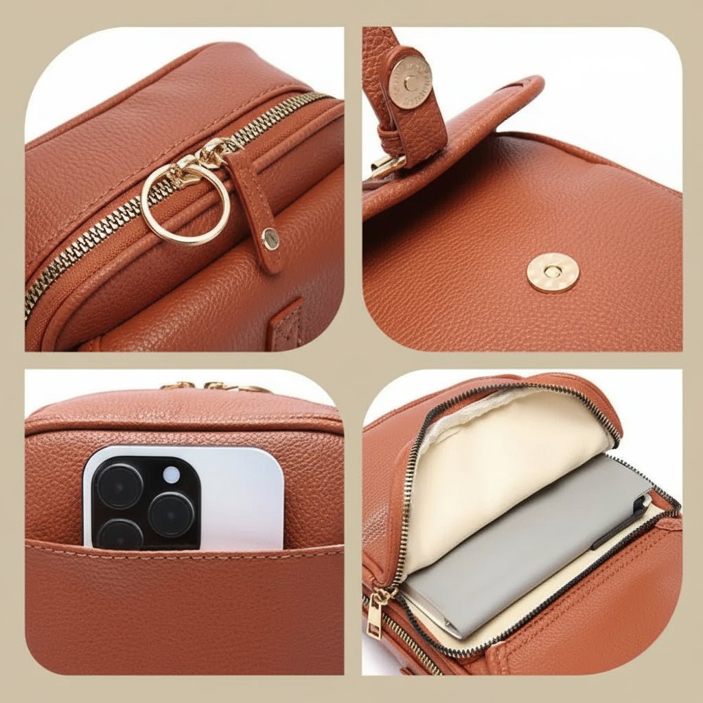 Vierkante crossbody tas, antidiefstal - foto 6