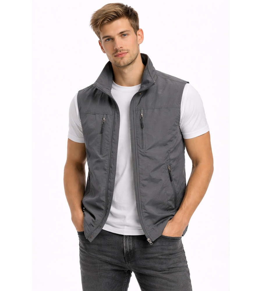 Bodywarmer heren met opstaande kraag - foto 3
