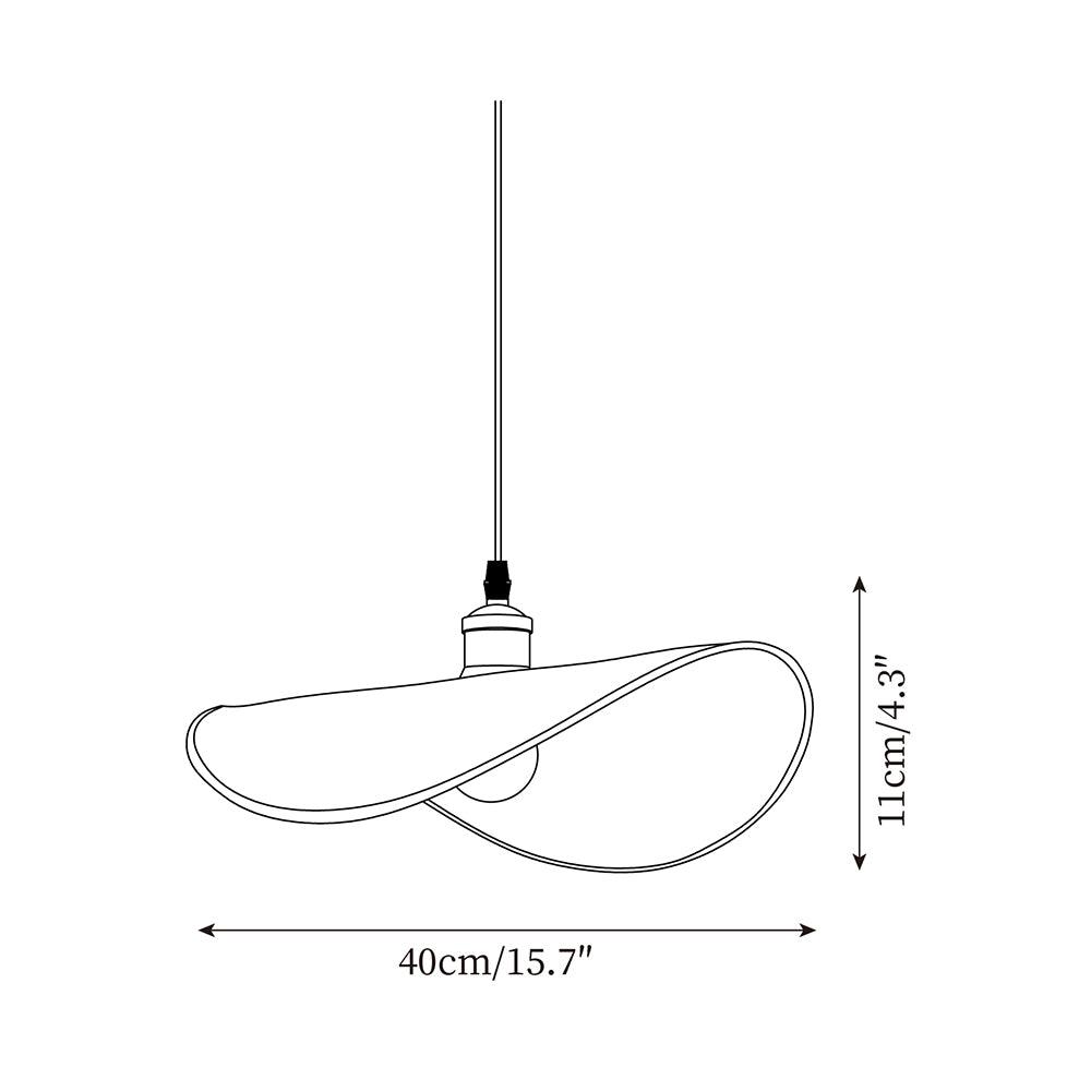 Hanglamp met linnen kap en hout - foto 14