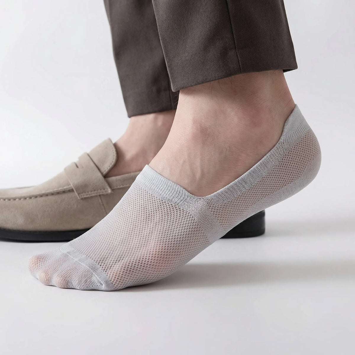 Onzichtbare sneakersokken heren met antislip hiel, 6 kleuren - foto 9