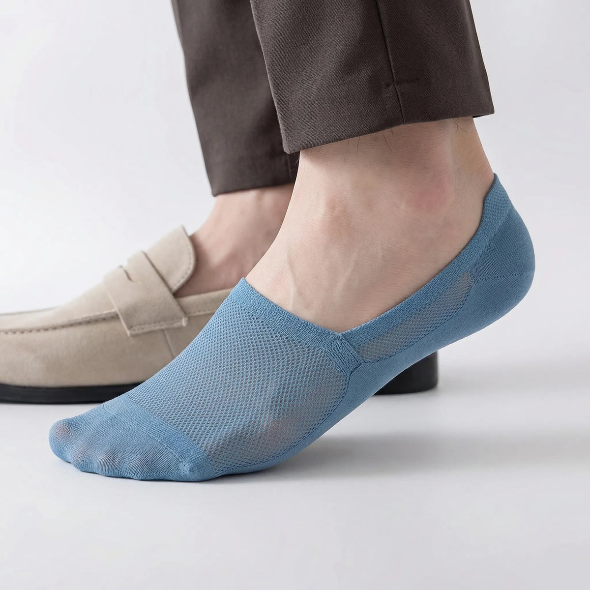 Onzichtbare sneakersokken heren met antislip hiel, 6 kleuren - foto 10