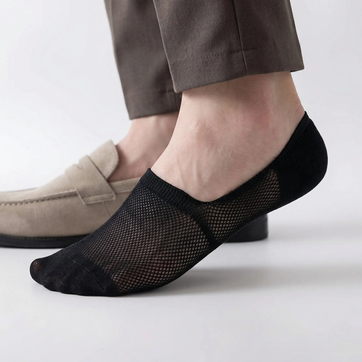 Onzichtbare sneakersokken heren met antislip hiel, 6 kleuren - foto 11