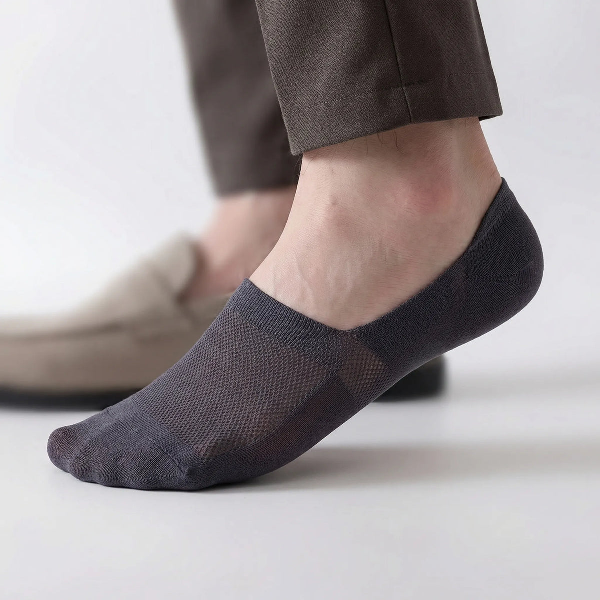 Onzichtbare sneakersokken heren met antislip hiel, 6 kleuren - foto 12