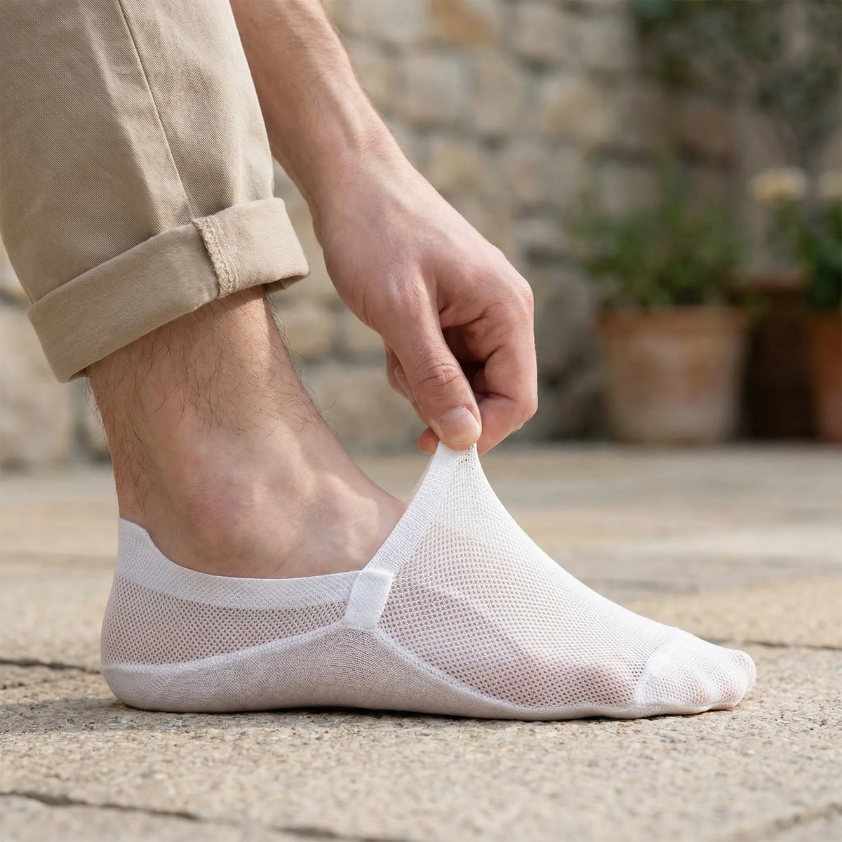 Onzichtbare sneakersokken voor heren in zes kleuren