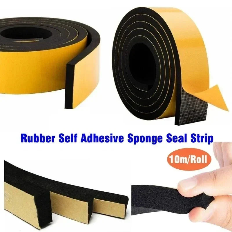 Zelfklevende tochtstrip EPDM rubber, 10 meter - foto 7