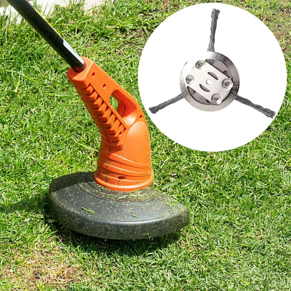 Staalborstel voor trimmer tegen onkruid en mos - foto 3