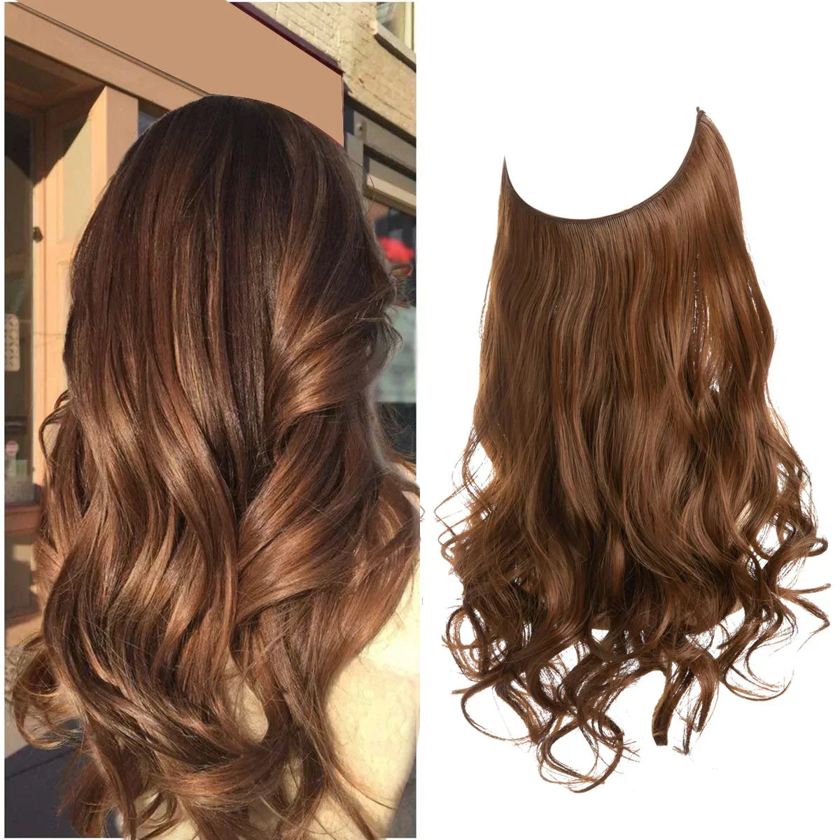 Haarextensions voor extra lengte en volume, hittebestendig - foto 19