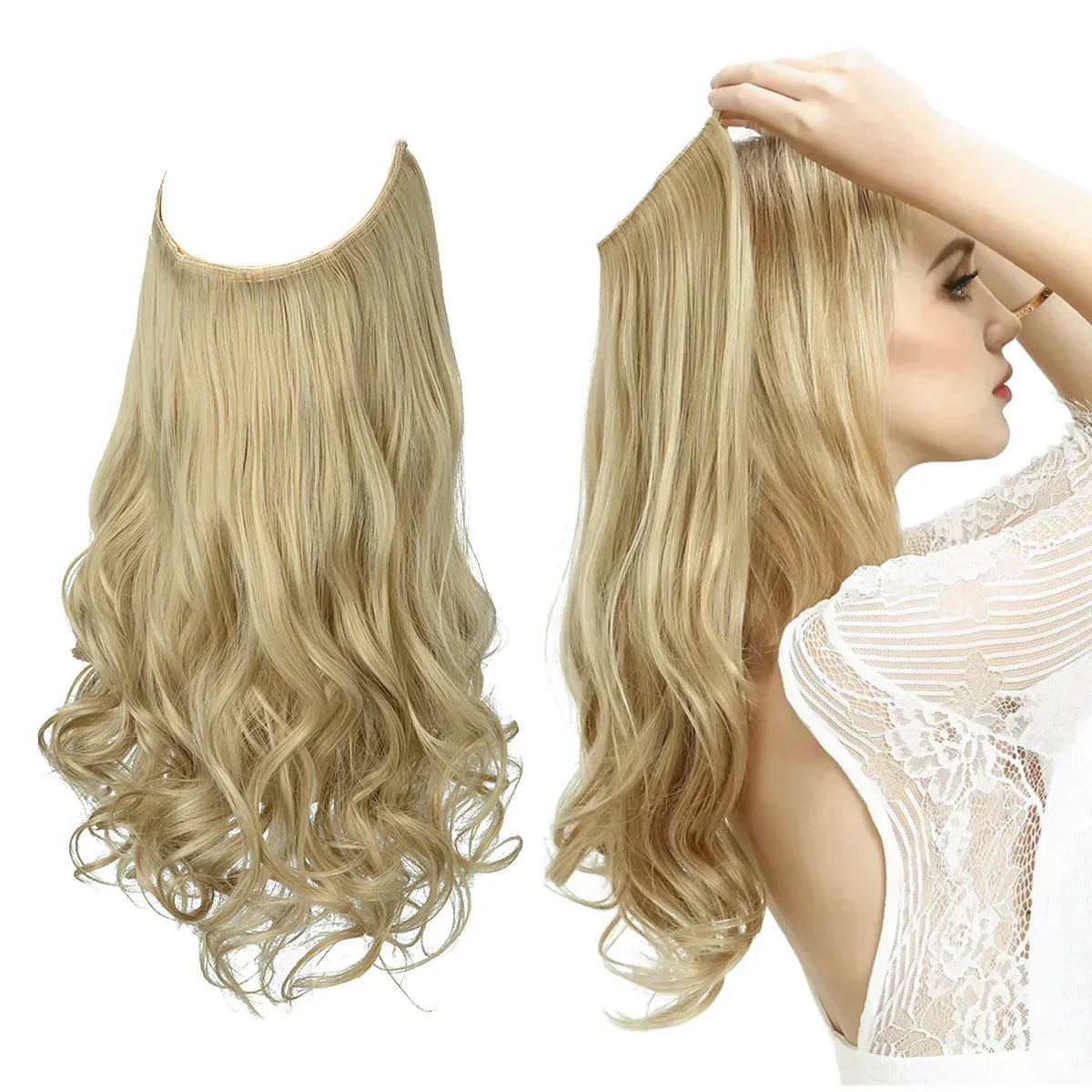 Haarextensions voor extra lengte en volume, hittebestendig - foto 6