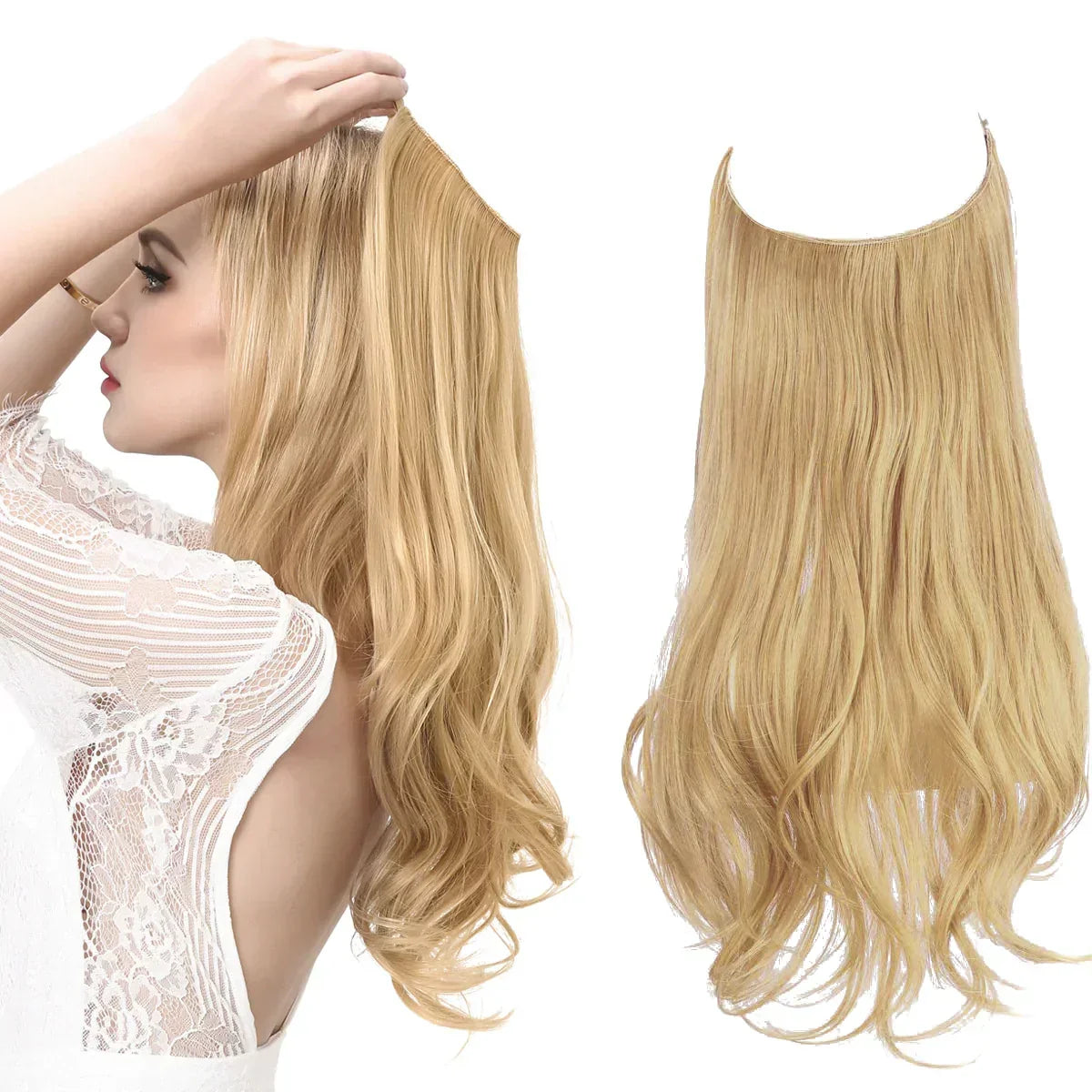Haarextensions voor extra lengte en volume, hittebestendig - foto 4