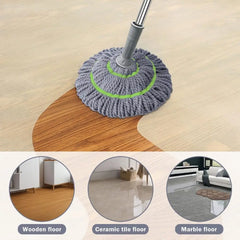 Zelfuitwringende mop met microvezel kop en telescoopsteel