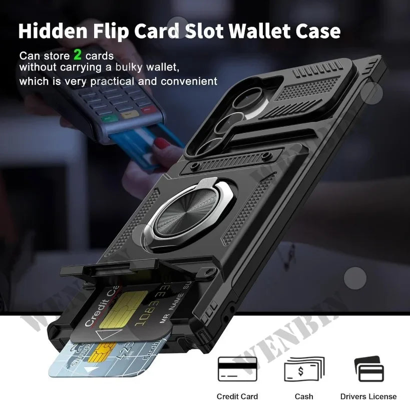 Samsung hoesje met portemonnee en ringhouder - foto 2
