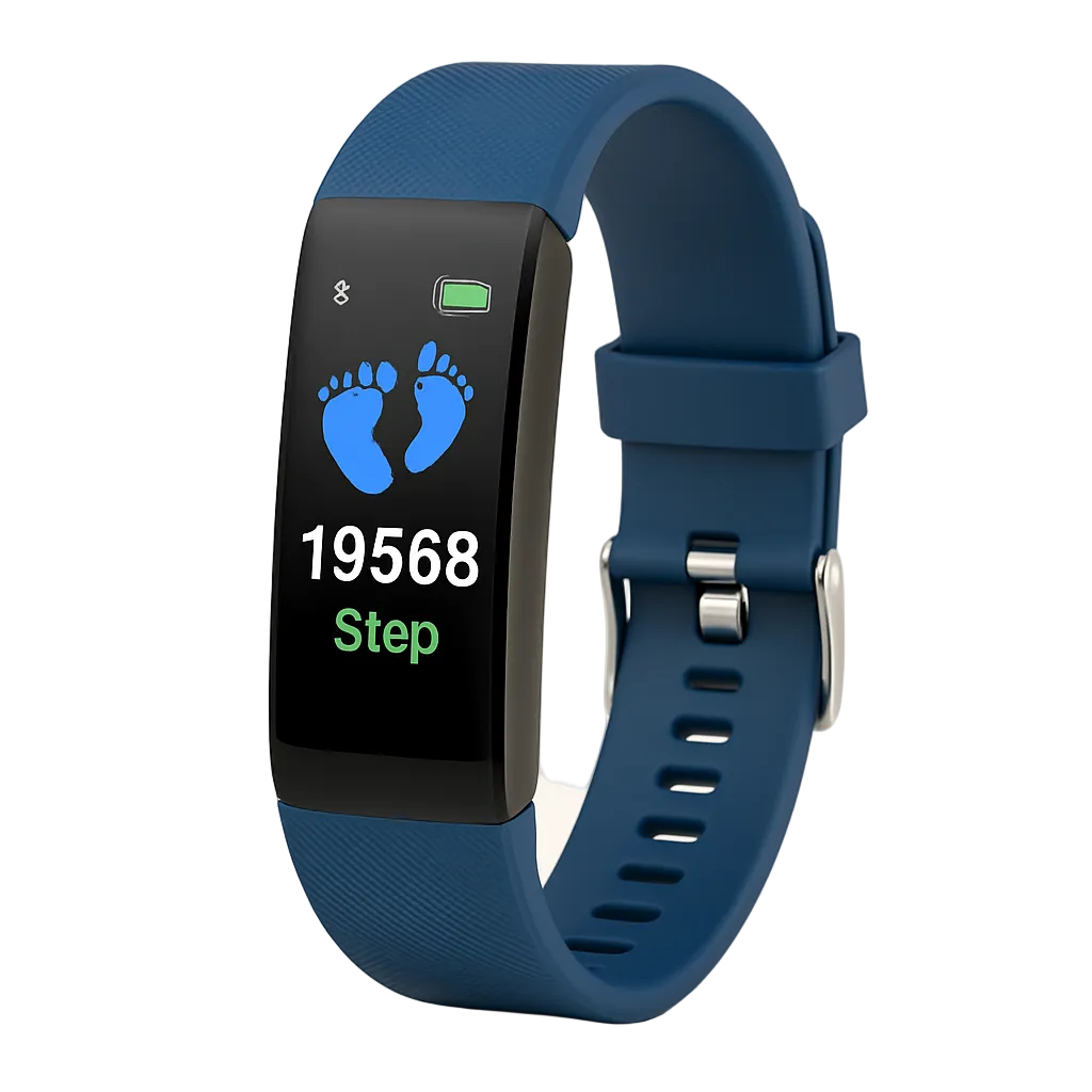 Eenvoudige smartwatch met siliconen band